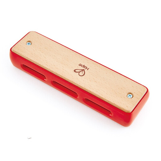 HAPE Children's Harmonica Wooden 10 échelles Blues Harmonica Échelles totales et échelles pour hommes et femmes cadeaux enfants pour enfants Blues Harmonica (rouge) 3-12 ans