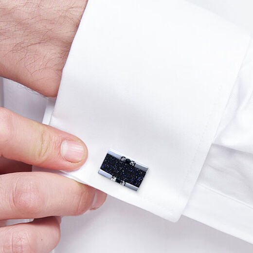 Meifuren French cufflinks men's British style suit shirt cufflinks high-grade crystal diamond shirt button cufflinks gold crystal (pair) 1 piece