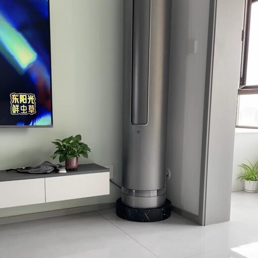 适用于空调底座加高支架适用格力美的海尔通用方圆立式柜机托架垫子圆 直径50高度15仿白大理石纹