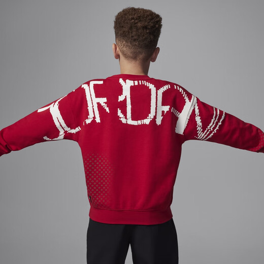 
Nike (NIKE) Jordan official Nike Jordan New Year Transformation Series Boys Big Children Knitted Pattern Top IF3740 687 Fitness Red 145 (M)