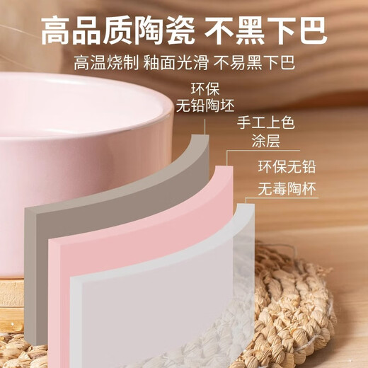 山头林村恒温加热宠物猫咪狗狗饮水机自动喂食喝水器保温陶瓷水碗酸奶机 新黑加大加深猫狗通用[1000实木底座/按压开关