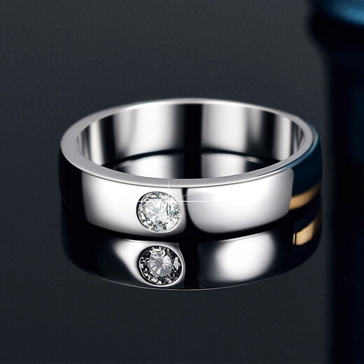 DR. DARLING Diamond Ring Men's Moissanite Ring Proposal Wedding Ring Ring Birthday New Year's Gift for Boyfriend Default Open Opening, Closed Opening Needs to Provide Size