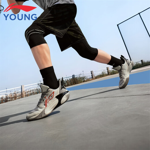 Li Ning Детская обувь детская баскетбольная обувь мужская большая детская поддержка Wind Shadow 2.0 и стабильная спортивная обувь 37ykbu072-19
