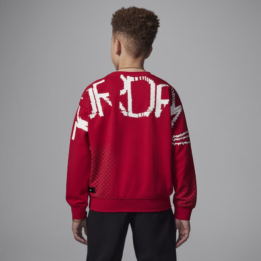 
Nike (NIKE) Jordan official Nike Jordan New Year Transformation Series Boys Big Children Knitted Pattern Top IF3740 687 Fitness Red 145 (M)