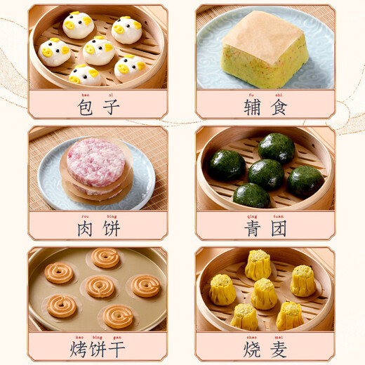 Lou Shang steamer paper 7.6cm (200 sheets) steamed bun pad paper disposable non-stick steamer steamer drawer paper oil paper steamer cloth