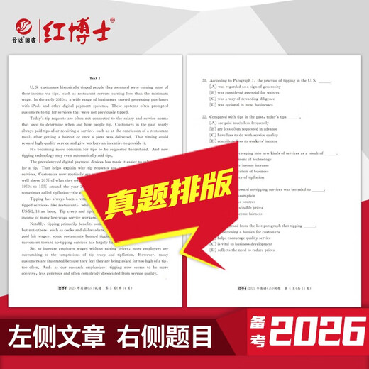 2026 Postgraduate Entrance Examination English II Real Questions 204 Real Questions Practice 2010-2025 Examination Room Layout Left Text Right Question Whole Volume Paper Answer Analysis Dr. Jin Yuanhong