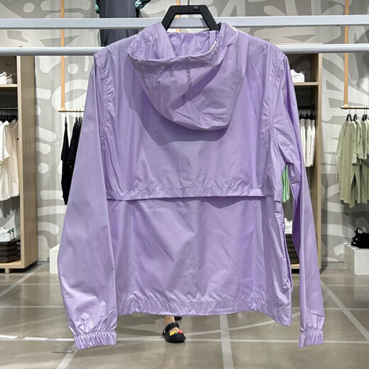 Nike (Nike) Vêtements féminins officiels 2025 Autumn New Sports and Casual Windbreaker Hooded Hooded Top Top Veste tissé DM6180-511 / Light Purple L