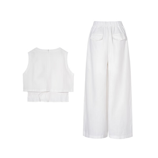 TCH light luxury trendy brand fashion bow hot diamond casual temperament gentle style vest suit for women T75B07E1043 white S 95-110Jin Jin is equal to 0.5 kg