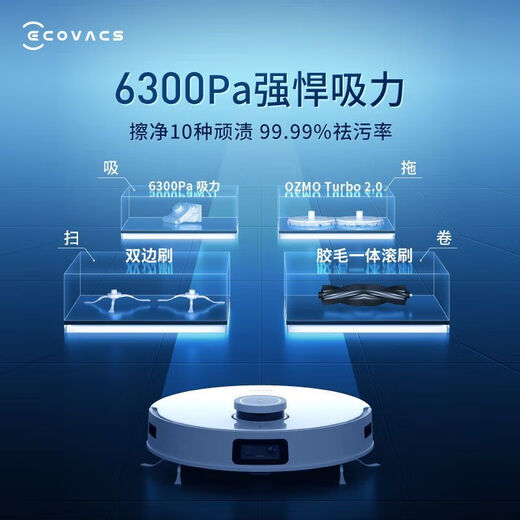 Ecovacs Sweep Roboter, Kehr- und Wischmaschine, automatische Staubsammlung und Reinigung von T10 Omni T10 Omni Sonderangebot
