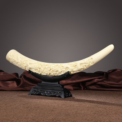 Xinda Warwick (xindhw) Chinese ivory ornaments modern simple simulation art TV cabinet living room wine cabinet entrance home craft decorations Double Dragon Ivory (medium size) 79*12*39 cm