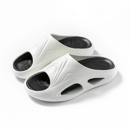 L'étudiant du Minghuitong College porte des pantoufles à la mode à l'extérieur pour les sandales de noix de coco de célébrités Internet pour hommes eva couple féminin de support d'été [A699] Orange blanc 36-37 (les chaussures sont une taille plus petite)