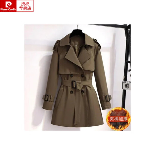 Pierre Cardin Windbreaker Veste pour les femmes 2025 automne et hiver Nouveau petit manteau haut de gamme de femmes haut de gamme de style britannique de style britannique [doublure à double couche] * 753 régulier S
