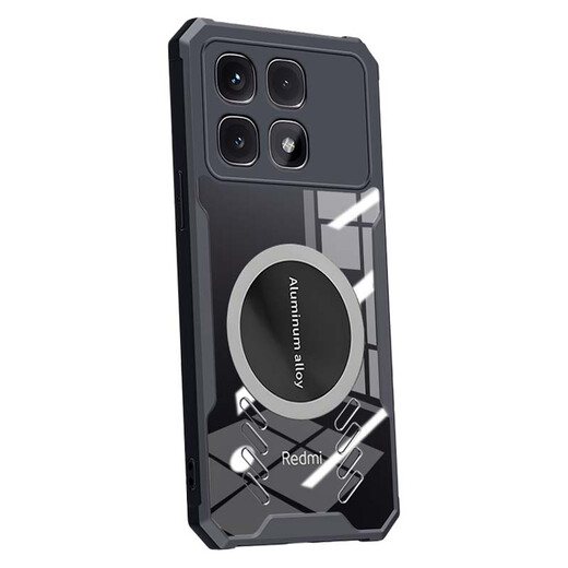 Freeson is suitable for Xiaomi Redmi K70 Supreme Edition Detainet Phone Shell Protection Case Loster All -Container Anti -Frade Corporal Anti -Collisle Simple and Transparent Magnetic Magnetic Detainer Black