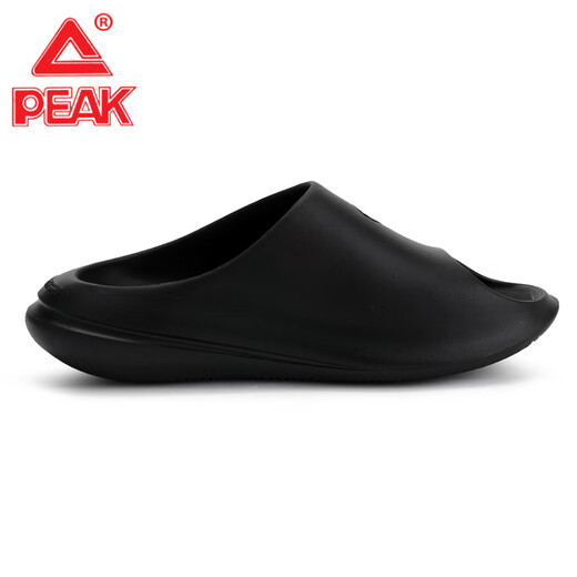 匹克态极拖鞋小胖拖男女款2025夏季新款户外沙滩运动拖鞋居家舒适凉拖 黑色/乳白 45