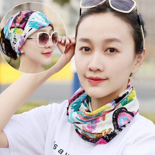 Shanda [multi-color optional] ice silk magic headscarf for men and women sun protection mask for men and women summer outdoor neck cover headscarf thin mesh riding face protection multi-functional headscarf for nightcap black and white style