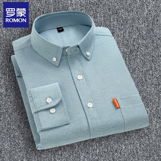 Romon Frühling Baumwolle Oxford Spinnhirt Herren Frühling und Herbststil Casual Long Sleeve Shirt Korean Lose Jacke Männer 681 Rose Red L Bitte beziehen Sie sich auf die Größenkarte, um eine Bestellung aufzugeben
