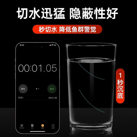 Free gold sleeve hook, new fishing line for Taiwan fishing, hand-made fine binding line set, full set of main line tied for high-end Taiwan fishing competition, 7.2 meters in 5 rolls, free gold sleeve hook, No. 3.0 main line