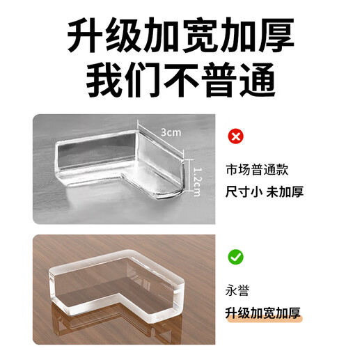 Yongyu children's anti-collision corner infant and toddler anti-collision corner table corner coffee table transparent silicone soft corner wrapping buffer and anti-collision strips Highly transparent buffering/sharp wrapping/disassembly traceless - spherical 4-pack thickened soft rubber, anti-collision on all sides
