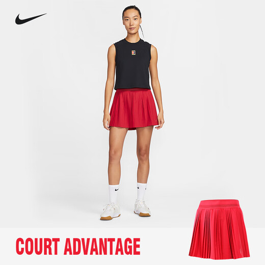 Nike Nike Tennis Jupe Jupe courte Femmes Dry Sèche Zheng Qinwen Même nouveau sangle de jupe plissée LEGGINGS ANTI-Exposition FZ6513-687 NOUVEAU RED M