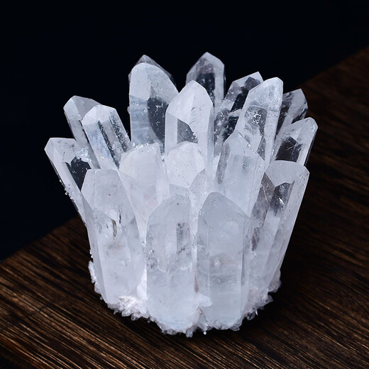 Cherry edge natural white crystal cluster raw stone ornaments bracelet degaussing rechargeable home living room office furnishings opening housewarming gift about 240 grams one piece (comes with base)