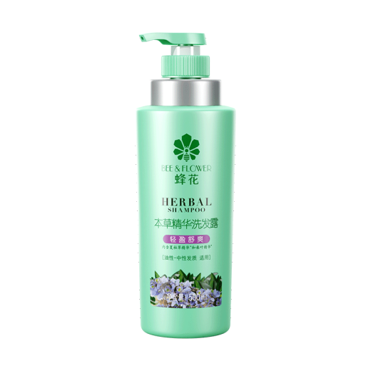 Bee Flower Herbal Essence Shampoo Smooth, Oil Refreshing and Scalp Shampoo for Men and Women 500ml