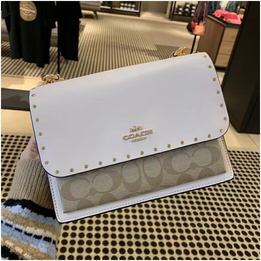 Coach (Coach) Amerikaner Einkaufsagent Coach/Trainer Frauenbeutel Klare gedruckte Kettenbeutel One-Shoulder Crossbody Bag Wandering Bag Orgel Brauner Druck CC878 Größe ca. 26*17*8,8c