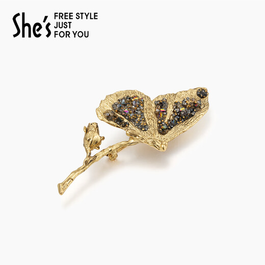 She s Qianzi light luxury retro butterfly brooch niche design suit brooch brooch birthday gift for girlfriend