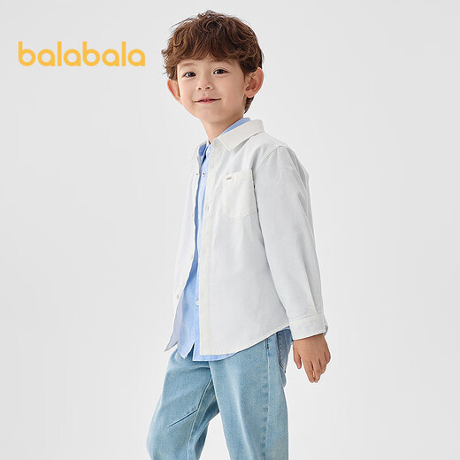 Balabala children's shirt 2025 girls and boys tops long-sleeved shirts spring shopping mall same style 202125102201