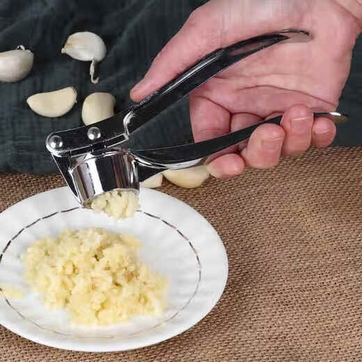 The same type of garlic press stainless steel easy-to-clean garlic artifact 304 manual garlic pounder household garlic clip standard (large size) garlic press