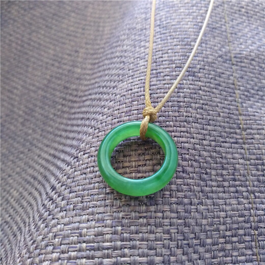 DL 1998 Fat Donglai Quality Tianlan Hetian Jade Ring Jade El anillo anillo liso de Jade Ping Ping An Ann Yang Green Apple [No. 16835] Diámetro interno 18.8 mm