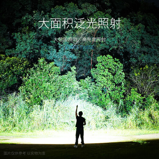 微笑鲨迷你打火机手电筒大容量锂电长续航户外随身多功能工作强光钥匙扣 双锂电【爆亮9856L】超长续航