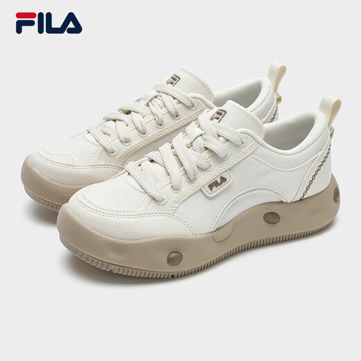 FILA official women's shoes COOKIES retro canvas shoes 2025 summer new cookie shoes sports and casual shoes tofu white-TF 38
