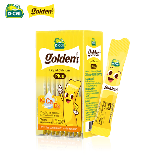 
Diqiao small yellow strips liquid calcium plus, calcium supplement for children and adolescents, calcium citrate small gold bar vitamin D3+K2 [Good gift for posting] small yellow strips [20 days]