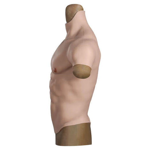 Nanyuexi Muscle Vêtements Vêtements de silicone Cos Men Fake Fake Abdominal Muscle Simulation Modèle masculin Male Male Internet Célébrité Terre Terre Moyenne Taille moyenne Ivoire Taille moyenne S Taille S courte Edge Musculaire Vêtements 98-110