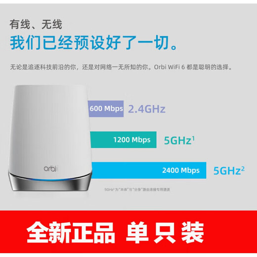 Netgear (Netgear) American RBK753ORBI752 Router Wifi6 Gigabit Mesh Distribuido RBS750 PAQUETO RBR750-Cambio de cambio