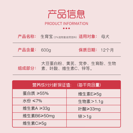 OIMG Fertility Bao for Dogs, Special Nutrient Premix for Female Dogs to Promote Estrus and Ovulation, Female Dog Fertility Bao, 5 barrels of mix (free mix, please note when placing an order)