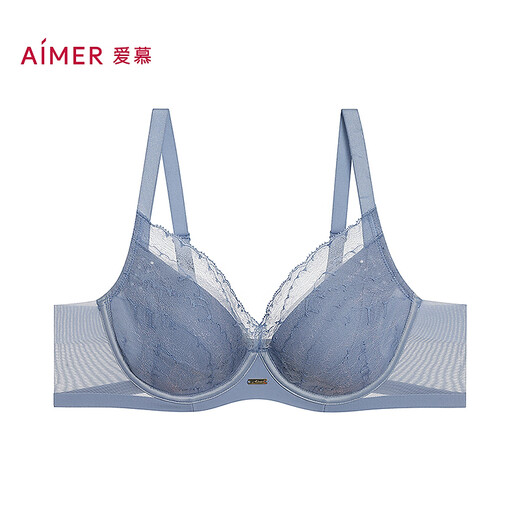 
Admiring underwear for women, Jianyun, spring and summer sexy mesh soft support suspended thin cup hole bra AM13A701 Sapphire Blue V7B 85C