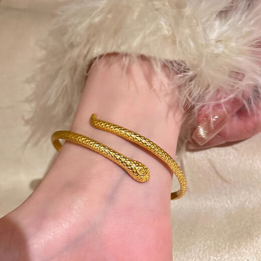 Spirit Snake Bracelet Women's Two-piece Bracelet Women's Bracelet 2025 New Year of the Snake, Birthday Gift for Girlfriend, Golden Snake Bracelet