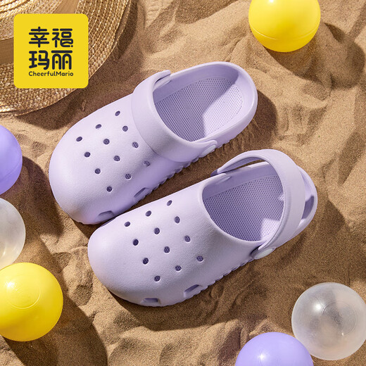 Gerful Mario Solid Color Hole Children's Slippers 2025 Été garçons et filles Les garçons de tout-petits non-glissants portent des sandales à l'extérieur