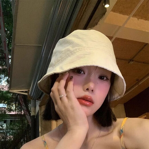 锡曼尘遮阳帽日系渔夫帽百搭夏季薄款显脸防晒遮阳太阳帽水桶盆帽帽子 卡其色