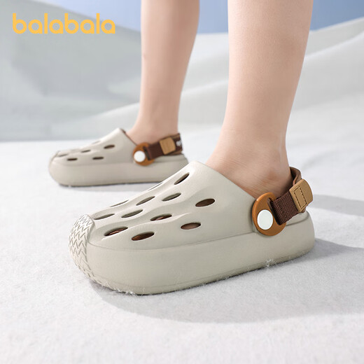 Balabala children's hole shoes for summer new style boys' non-slip sandals wear medium and large children's indoor girls' soft sole beach shoes
