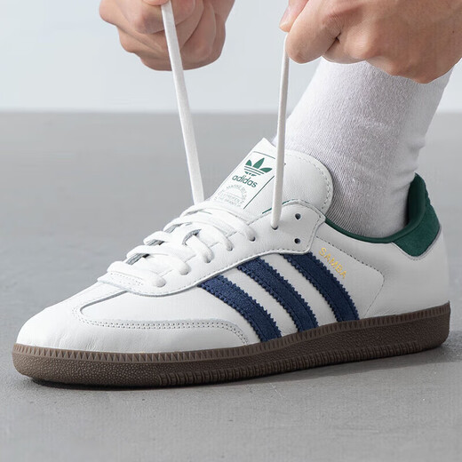 Adidas (adidas) Chaussures masculines de trèfle et chaussures pour femmes 25 S d'été Nouvelles baskets à la mode toe toe basses de couple décontracté Ih4882 / blanc / vert / bleu foncé 40