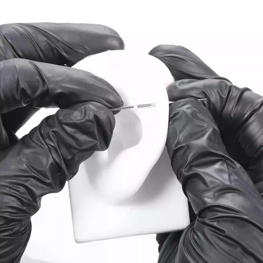 AIOSC novice puncture guide needle external tooth nail replacement guide rod ear hole navel lip nail piercing tongue nail insertion auxiliary tool 5 pieces 1.2mm guide needle-M0.9 external tooth