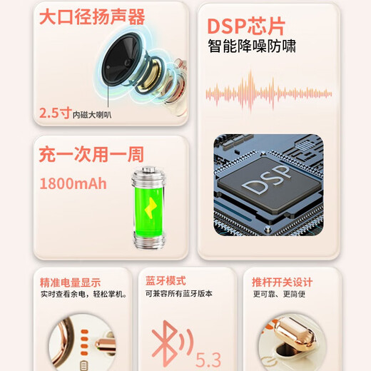 K19 Little Bee Amplifier Teacher's Special Female Teacher Teaching Invisible Microphone Outdoor Tour Guide Shopping Guide Explanation Portable Small Speaker Speaker - White