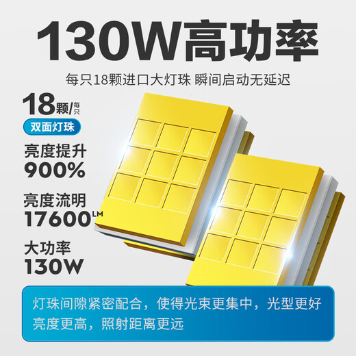 雪莱特（Cnlight）130w现代名图ix3525悦领朗动瑞纳胜达索纳塔远近光专用激光LED灯