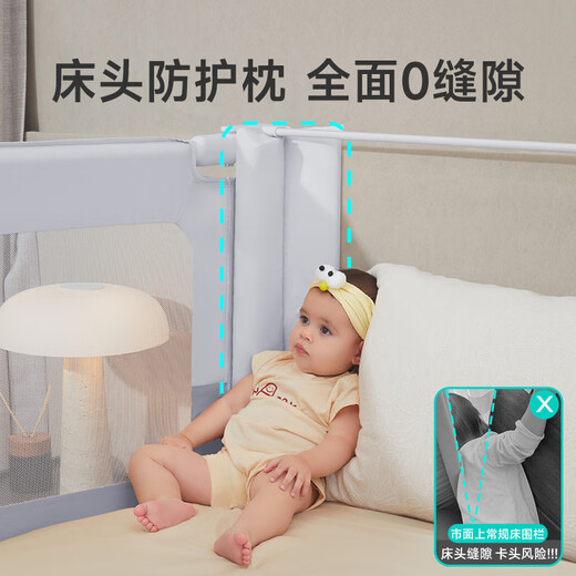 InnoTruth婴诺婴儿床围栏床上三面宝宝防摔围挡安全床边护栏一面挡板免打孔
