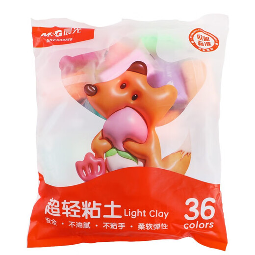 
Morning (M/G) 24-color bag ultra-light clay color mud rubber clay DIY handmade skin-friendly and non-stick hand color bright and mold-free AKE039M8 (send 1 rubber piece)