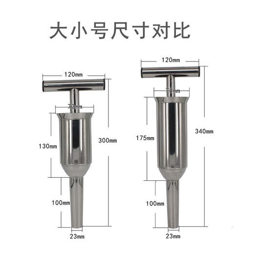 Yuhua household sausage stuffer food-grade hand-pressed sausage stuffer 304 stainless steel manual sausage machine hand-pushed sausage maker 304 stainless steel large combination 2 packs of pig casings