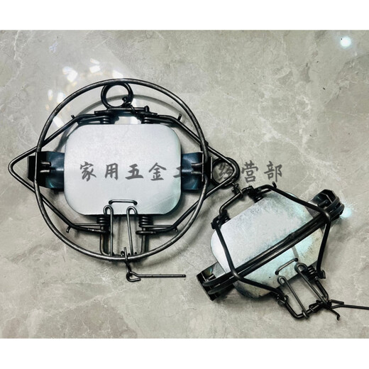 Mouse trap cage, double plate mouse trap, strengthened old-fashioned iron clip, strong field large mouse trap, threaded 25 cm tooth clip (1000g/piece) 1 piece