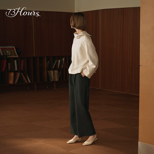 73Hours Xiaotao same style women's shoes Nathan Road 2025 spring new fish mouth sandals women's French low-heeled shoes off-white Xiaotao/Han Anna same style 33